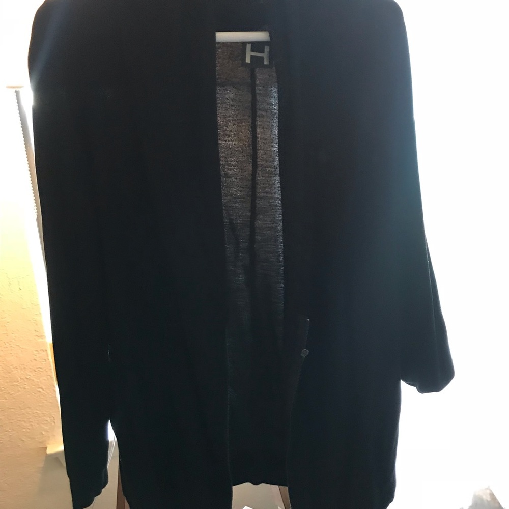 Black cardigan sweater